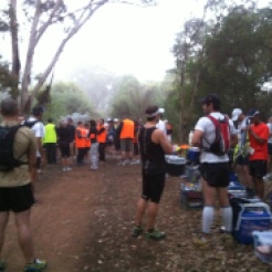 40 Miler Race Start and Aid Station